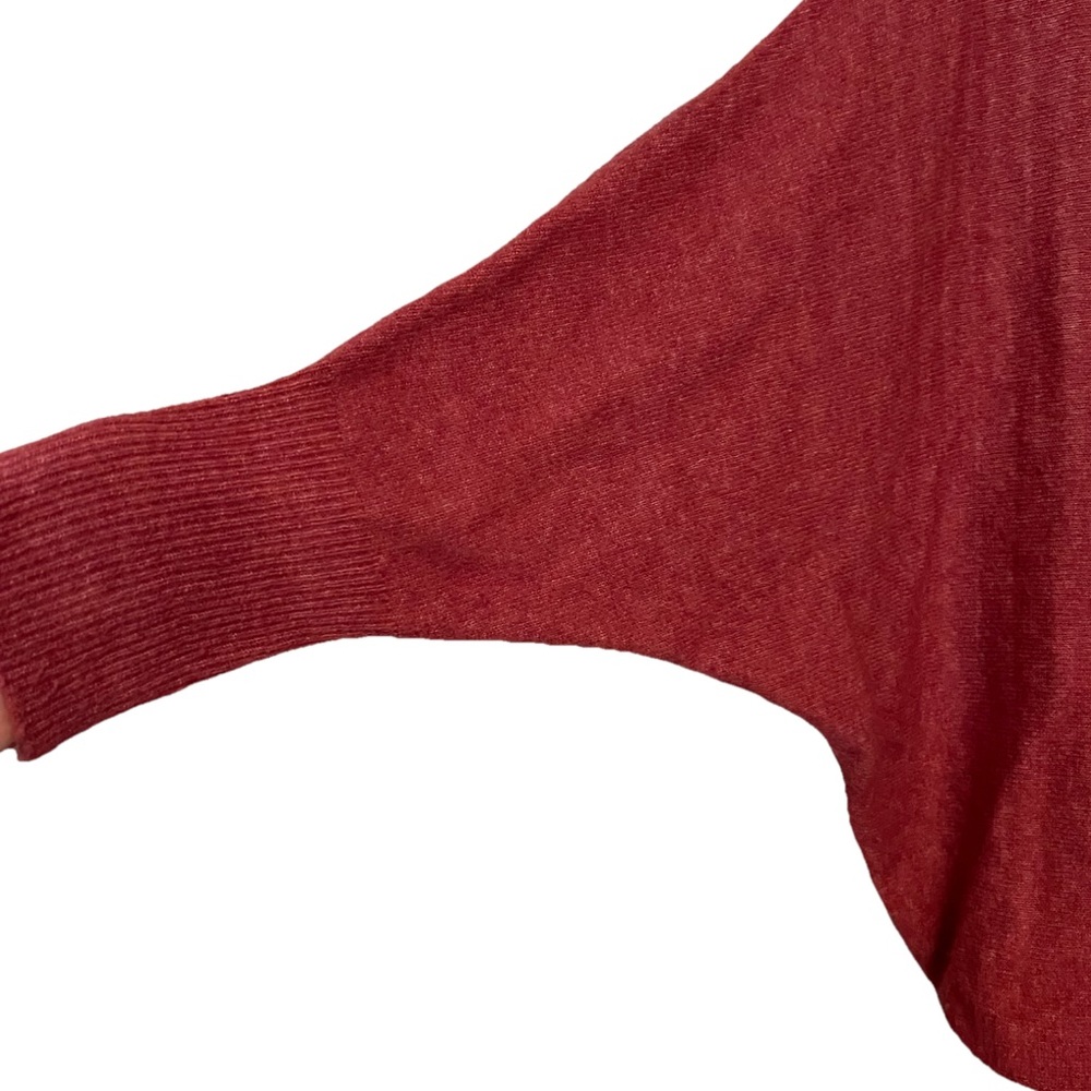 Kerisma Womens Size M/L Boat Neck Batwing Sweater Maroon Cashmere Blend Dolman - Picture 2 of 7